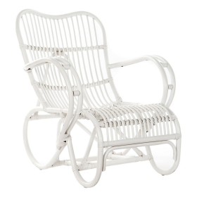 Fauteuil à Bascule DKD Home Decor Blanc 75 x 85 x 85 cm