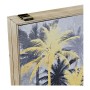 Decorative box DKD Home Decor Black Golden MDF Wood Palms Tropical Counter (2 Units)