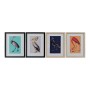 Painting DKD Home Decor polystyrene 35 x 2 x 45 cm Birds (4 Pieces)