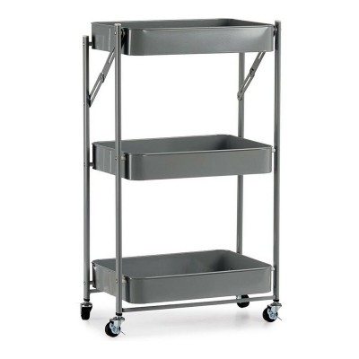 Vegetable trolley Kinvara Grey Steel Plastic 29,5 x 78,5 x 45,5 cm