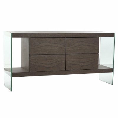 Buffet DKD Home Decor   Marron Transparent Verre Noyer Bois MDF 160 x 45 x 80 cm