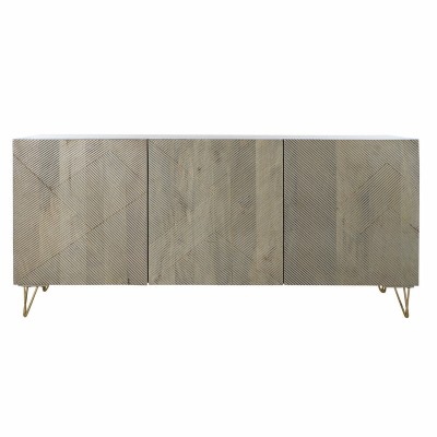 Sideboard DKD Home Decor   Grey Golden Metal Mango wood 160 x 45 x 75 cm