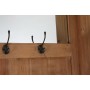 Coat rack with shelf DKD Home Decor Brown Black Pinewood Mirror Natural Alpino 124 x 40 x 200 cm