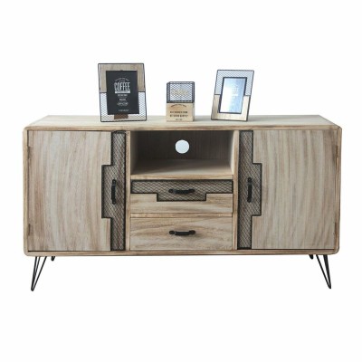 Buffet DKD Home Decor Noir Naturel Métal Bois de paulownia 120 x 41 x 65 cm