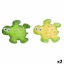 Bath rug DKD Home Decor 11,5 x 1 x 10 cm Green Yellow Children's Tortoise PVC 10 cm (2 Units)