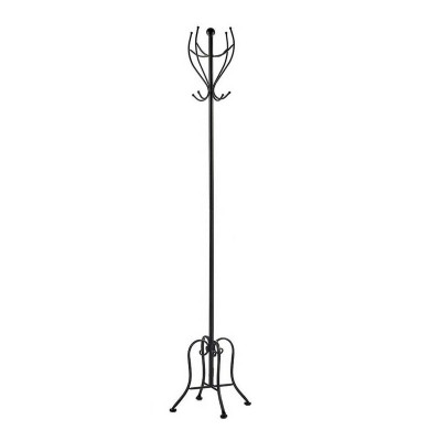 Coat rack Gift Decor Black Metal 30 x 180 x 30 cm