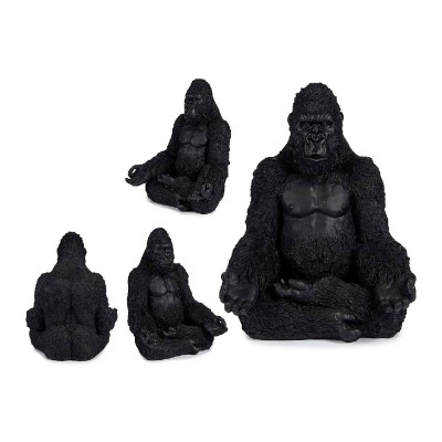 Decorative Figure Gift Decor Black Gorilla 19 x 26,5 x 22 cm