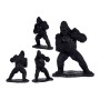 Decorative Figure Gift Decor Black Gorilla 25,5 x 56,5 x 43,5 cm