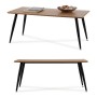 Centre Table Gift Decor Brown Black Wood 60 x 110 x 45 cm