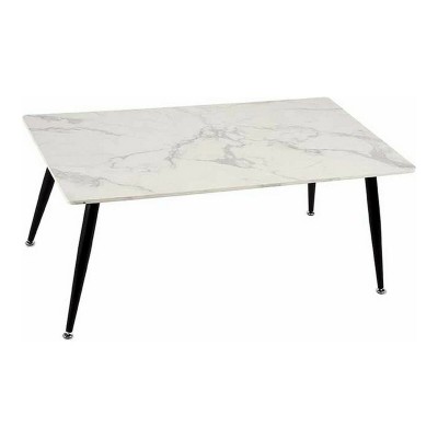 Centre Table Gift Decor White Black 60 x 110 x 45 cm Marble