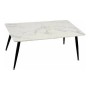 Table Basse Gift Decor Blanc Noir 60 x 110 x 45 cm Marbre