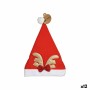 Bonnet de Père Noël Krist+ Blanc Rouge Doré Renne 28 x 2 x 39 cm (12 Unités)