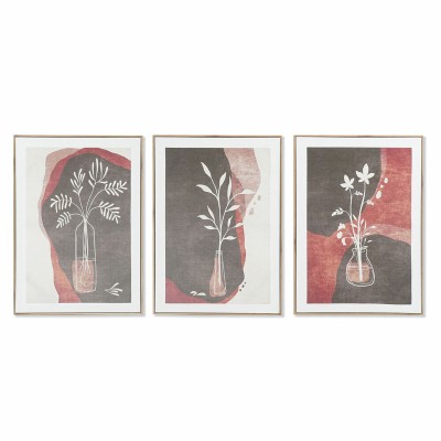 Canvas DKD Home Decor Canvas MDF Wood 50 x 3 x 70 cm (3 Pieces)
