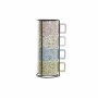 Ensemble de tasses à café DKD Home Decor Bleu Vert Rose Métal Dolomite 260 ml