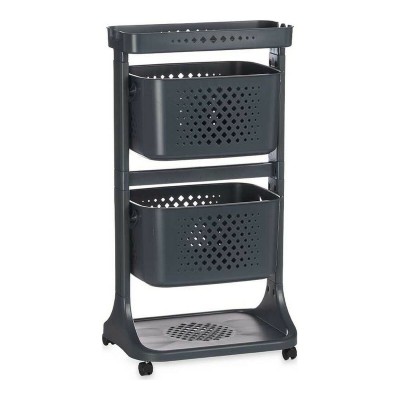 Vegetable trolley Kinvara Anthracite polypropylene Plastic 38 x 81,2 x 43,6 cm 35 x 82 x 43 cm