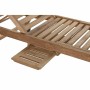Sun-lounger DKD Home Decor Brown With wheels Teak (200 x 65 x 36 cm)