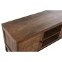 Sideboard DKD Home Decor   Black Golden Natural Metal Mango wood 145 x 40 x 85 cm