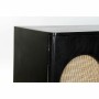 Sideboard DKD Home Decor   Black Natural Rattan Mango wood 150 x 40 x 65 cm