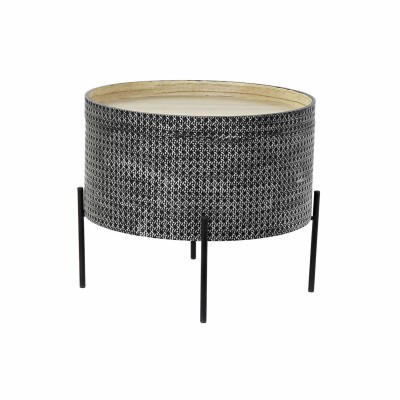 Petite Table d'Appoint DKD Home Decor Noir Argenté 45 x 45 x 39 cm
