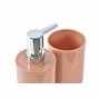 Ensemble de Bain DKD Home Decor Naturel Gris Orange Corail Aluminium Bambou PS Moderne (9 x 7 x 16 cm) (2 Unités) (7 x 7 x 16 cm
