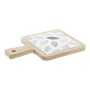 Snack tray DKD Home Decor White/Black Bamboo Stoneware Sheets Cottage 18 x 12 x 1 cm