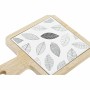 Snack tray DKD Home Decor White/Black Bamboo Stoneware Sheets Cottage 18 x 12 x 1 cm