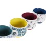 Ensemble de tasses à café DKD Home Decor Jaune Bleu Multicouleur Turquoise Bordeaux Métal Grès 150 ml