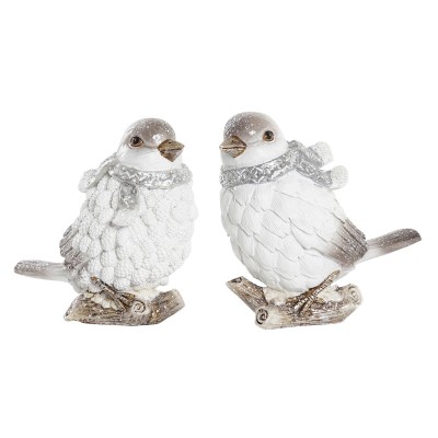 Christmas bauble DKD Home Decor Resin Bird (13,5 x 7 x 12,5 cm) (2 Units)