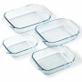 Set of Oven Dishes Pyrex Transparent 4 Pieces