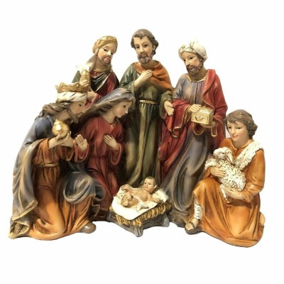 Crèche de Noël DKD Home Decor Résine (23 x 12,5 x 19,5 cm) (2 Unités)