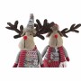 Decorative Figure DKD Home Decor Christmas Reindeer Polyester (20 x 10 x 58 cm) (2 Units)