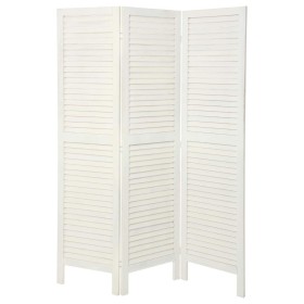 Paravent Atmosphera Blanc Bois de paulownia (170 x 119 cm)