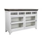 Sideboard DKD Home Decor White Grey Dark brown Crystal Mango wood 165 x 45,7 x 105,4 cm
