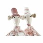 Decorative Figure DKD Home Decor Pink Mouse 16 x 11 x 55 cm (2 Units)