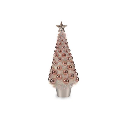 Sapin de Noël Krist+ Rose polypropylène PET Plastique Iridescent 21,5 x 51 x 21,5 cm