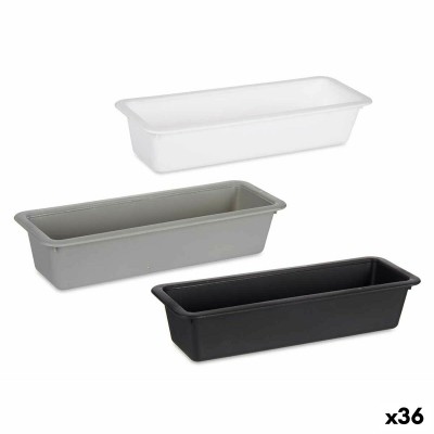 Range-couverts Kinvara Blanc Noir Gris Caoutchouc polypropylène TPR 8,5 x 5 x 24 cm 24 x 5,5 x 8,5 cm (36 Unités)