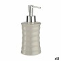 Soap Dispenser Berilo Grey Metal Ceramic Waves 260 ml (12 Units)