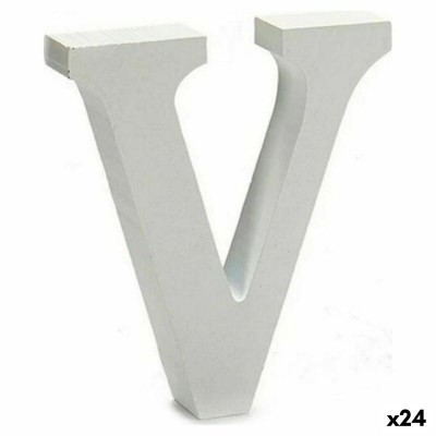 Letter Pincello V White 2 x 11 cm 2 x 16 x 14,5 cm (24 Units)