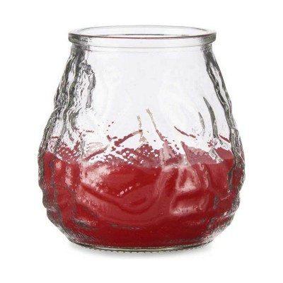 Bougie Ibergarden Rouge Transparent verre Paraffine Citronnelle Géranium 9 x 9,5 x 9 cm (6 Unités)