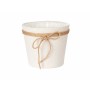 Planter Ibergarden White Brown Cloth Rope Plastic 18 x 16 cm 19,5 x 17,5 x 19,5 cm (24 Units)