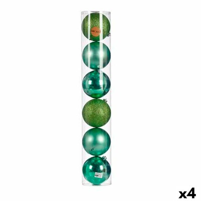 Set of Christmas balls Krist+ Green Plastic 6 Pieces (4 Units)