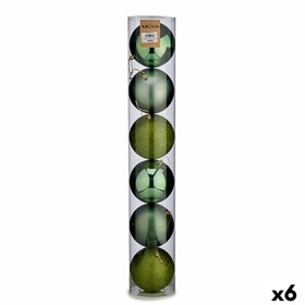 Set of Christmas balls Krist+ Green Plastic Ø 12 cm 6 Pieces (6 Units)