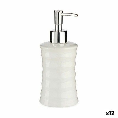 Soap Dispenser Berilo White Metal Ceramic Waves 260 ml (12 Units)