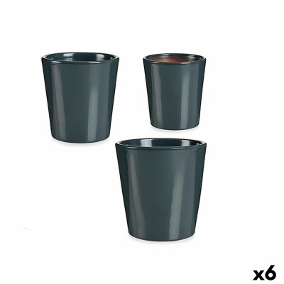 Set of pots Ibergarden Anthracite Clay 16,5 x 16 x 16,5 cm (6 Units)