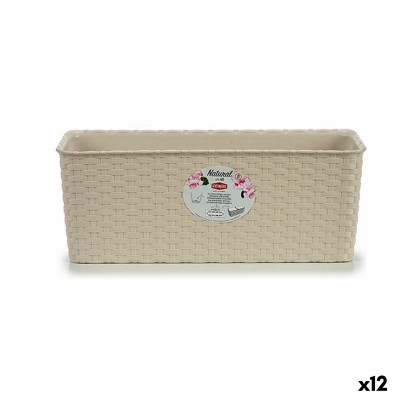 Jardinière Stefanplast Beige Plastique 15,5 x 13,5 x 38,5 cm (12 Unités)