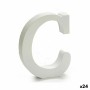 Lettre Pincello C Blanc Bois 2 x 11 cm 2 x 16 x 14,5 cm (24 Unités)