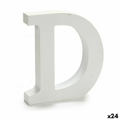 Lettre Pincello D Blanc 2 x 16 x 14,5 cm (24 Unités)