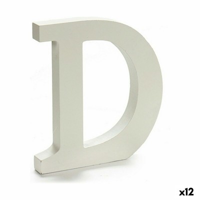 Letter Pincello D White 1,8 x 21 x 17 cm (12 Units)