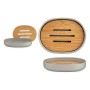 Soap dish Berilo Brown Grey Bamboo polypropylene 9,5 x 2,5 x 13 cm 13 x 2,5 x 9,5 cm (6 Units)