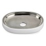 Soap dish Berilo White Silver Stainless steel Plastic 9,5 x 2,5 x 13 cm 13 x 2,5 x 9,5 cm (6 Units)
